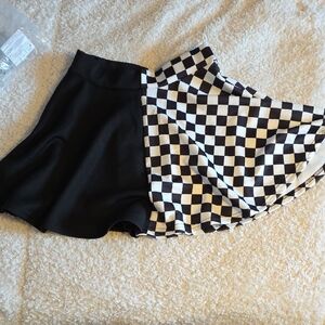 Black and White Checkered Skirt